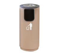 This Outdoor Floor Standing Ashtray for Cigarettes - Windproof Patio Cigar Receptacle Contemporary Design Brown Ashtray for Outdoor Use - Ideal for Gardens and Decks