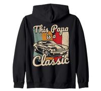 This Papa Is A Classic Car Fanatic Driving Motor Birthday Zip Hoodie