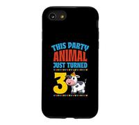 This Party Animal Just Turned 3 Year Old Cow Theme Birthday Case for iPhone SE (2020) / 7/8