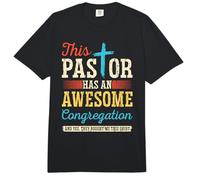 This Pastor Has an Awesome Congregation Church Christ Pastor Comfort Colors Adult Heavyweight T-Shirt