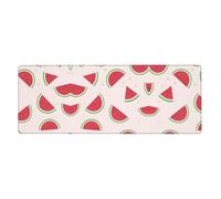 This Pink Watermelon Keyboard and Mouse pad, 12x31.5 inches in Size, is Designed for Computers, Consoles, Offices, and is Also Suitable for Games and Study.