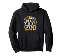 This Place Is A Zoo Playful Animal Pullover Hoodie
