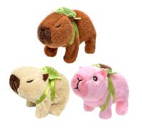 This Plush Capybara Stuffed Animal provides a real interactive experience that will instantly capture the hearts of children. Made with safe materials, it stimulates your child's imagination and creat