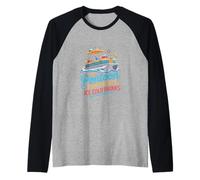 This Pontoon Runs On Vibes and Ice Cold Drinks Lake Raglan Baseball Tee