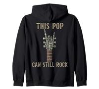 This Pop Can Still Rock On Skeleton Hand Guitar Birthday Zip Hoodie