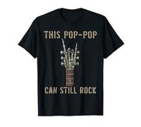 This Pop-Pop Can Still Rock On Skeleton Hand Guitar Birthday T-Shirt