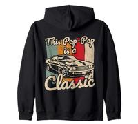 This Pop-Pop Is A Classic Car Fanatic Driving Motor Birthday Zip Hoodie