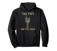 This Pops Can Still Rock On Skeleton Hand Guitar Birthday Pullover Hoodie