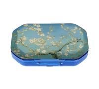 This Portable Almond Blossomspattern Compartmentalized Pillbox Can Be Placed in A Pocket Or Wallet to Store Vitamins, Medicines/Fish Oil/Health Supplements/Other Medications.