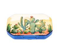 This Portable Cacti in The Desertpattern Compartmentalized Pillbox Can Be Placed in A Pocket Or Wallet to Store Vitamins, Medicines/Fish Oil/Health Supplements/Other Medications.
