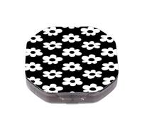 This Portable White Flower Pattern 4 Compartment Pill Pill Box Can Be Placed in A Pocket Or Wallet to Store Vitamins, Medicines Health Supplements Other Medications.