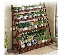 This Potting Bench, 4-Tier Step Flower Rack, Plant Ladder Shelf For Indoor Outdoor, Height Adjustable, Garden Large Succulent Stand, Foldable Potting Organizer