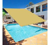 This Premium Square Sun Shade Sail 3.5 x 9m Waterproof UV Block 98% Rectangular Canopy for Garden Balcony Terrace - Cream Color Outdoor Protection