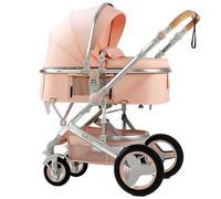 This Premium Stroller Features Dual Independent Suspension, Adjustable Handle Height, a Five-Point Safety Harness, and an Elevated seat Design seat Height: 58 cm Pink