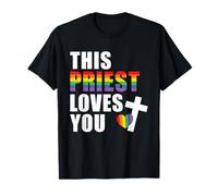 This Priest Loves You LGBTQ Ally Religious Leader Gay Pride T-Shirt