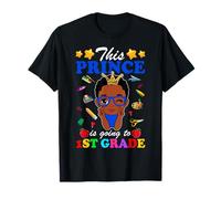 This Prince Is Going To 1st Grade Back To School Afro Boy T-Shirt