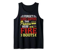 This Princess Wear Fire Boots Rescue Firefighter Tank Top