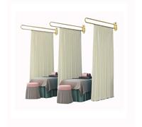 This Privacy Partition Curtain, U-shaped Room Divider, Metal Support Wall-mounted Curtain, Flat Hook Medical Curtain For Fitting Room Beauty Salon Bedroom(Grey,230cm/1PCS)