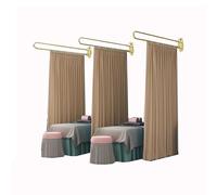 This Privacy Partition Curtain, U-shaped Room Divider, Metal Support Wall-mounted Curtain, Flat Hook Medical Curtain For Fitting Room Beauty Salon Bedroom(Yellow,230cm/1PCS)