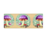 This Purple Dream Mushroom Keyboard and Mouse pad, 12x31.5 inches in Size, is Designed for Computers, Consoles, Offices, and is Also Suitable for Games and Study.