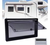 This Push Out Style RV Windows,RV Camper Windows Vent Hatch,Hinged Window with Screen and Sun Shade,Caravan Motorhome External Exit Window for Replace,350mm*280mm