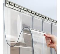 This PVC Strip Curtain Panels, Complete Kit, Soft and Flexible, for Heat, Noise, and Dust Control in Personnel Doors, Warehouses, and Industrial Areas
