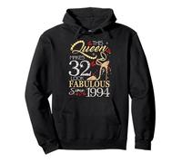 This Queen 32 Fabulous Since 1994 32nd Birthday Women Girls Pullover Hoodie