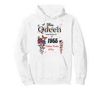 This Queen Was Born in 1955 Girls Women Birthday Pullover Hoodie
