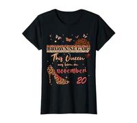 This Queen was Born in 20 November 20th Birthday Brown Sugar T-Shirt