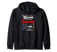 This Queen Was Born in December 1999 December birthday Women Zip Hoodie
