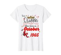 This Queen Was Born in October 1965 October birthday Women T-Shirt
