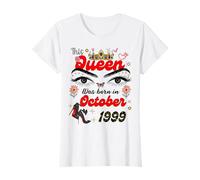 This Queen Was Born in October 1999 October birthday Women T-Shirt