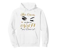 This Queen Was Born On April 14 Living My Blessed Life Pullover Hoodie