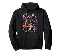 This Queen Was Born on April 21 Living My Blessed Life Pullover Hoodie