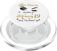 This Queen Was Born On February 19 Living My Blessed Life PopSockets PopGrip for MagSafe