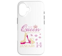 This Queen Was Born on January 14 Living My Blessed Life Case for iPhone 16