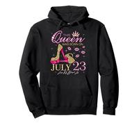 This Queen Was Born on July 23 Living My Blessed Life Pullover Hoodie