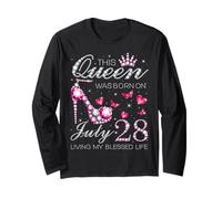 This Queen Was Born on July 28 Living My Blessed Life Long Sleeve T-Shirt