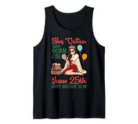 This Queen was Born On June 25th Happy Birthday to Me A Girl Tank Top