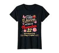 This Queen was Born on November 22 November 22nd Birthday T-Shirt