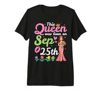 This Queen was Born On September 25th Happy Birthday to Me Premium T-Shirt