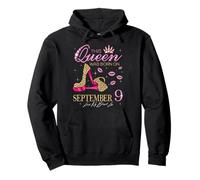 This Queen Was Born on September 9 Living My Blessed Life Pullover Hoodie