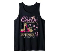This Queen was Born on September 9 Living My Blessed Life Tank Top