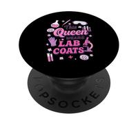 This Queen Wears Lab Coats Medical Laboratory Tech PopSockets Adhesive PopGrip