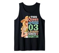 This Queens was Born On September 03 Legend Since Birth Girl Tank Top
