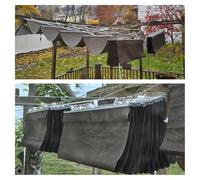 This Retractable Wave Canopy Pergola Cover - UV Protection Sun Shade Sail Breathable U-Shaped Sunshade Adjustable Outdoor Shade (W1.7*L5m / W5.57*L16.41ft)