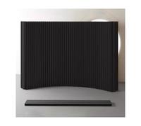 This Room Divider Black Retractable Folding Room Divider, Home Office Furniture Partition Divider Paper Wall for Room Separation, Easy To Move Portable Partition Screen(2x1.6 M/6.56x5.25 Ft)