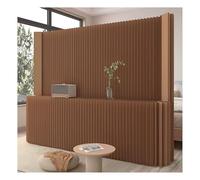 This Room Dividers Brown More Stable Partition Screen, Paper Room Divider and Temporary Home Wall with Storage Shelf, for Study, Studio, Home Business(4x2.4m/13.12x7.87ft)