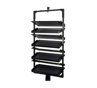 This Rotating Pull-Out Shoe Rack, Aluminum Alloy Multi-Layer Storage Shelf, Height Adjustable 8-Tier Design for Organized Footwear