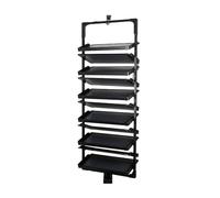 This Rotating Pull-Out Shoe Rack, Aluminum Alloy Multi-Layer Storage Shelf, Height Adjustable 8-Tier Design for Organized Footwear